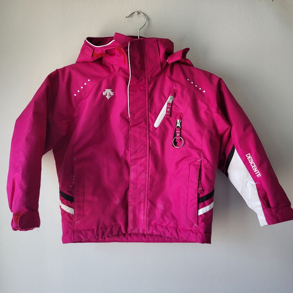 Descente Pink Winter Outdoor Hooded Jacket